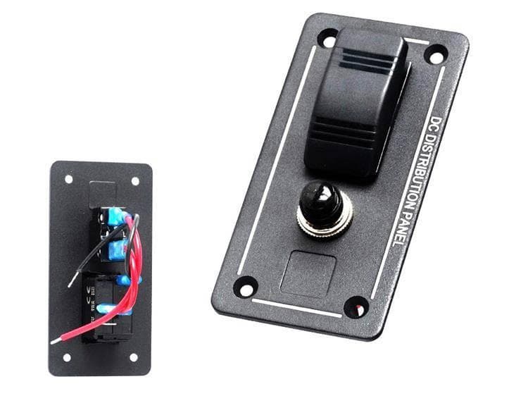 Prepínací panel ALU, ON-OFF ×1, 1BA 10A 1