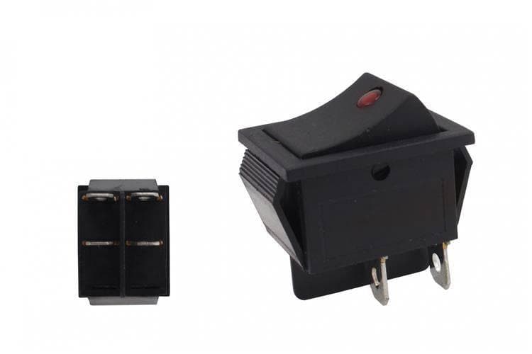 Kolískový vypínač led 4 PIN červený 1