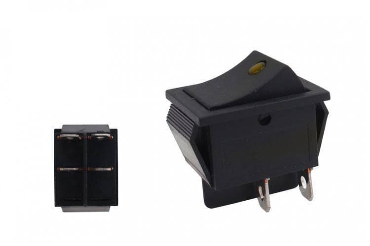 Kolískový vypínač led 4 PIN žltý 1