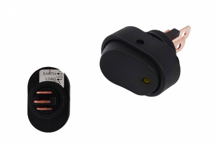 Oválny vypínač ON-OFF 3PIN žltý 1