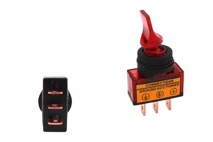Páčkový vypínač Led červený