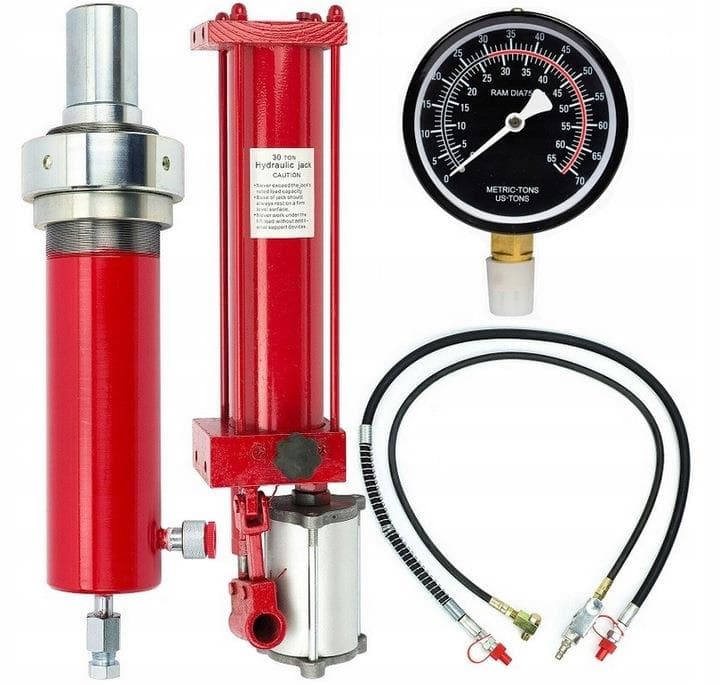 REDTOOL Sada čerpadlo+piest hydraulického lisu 30T-manuálny a pneumatický pohon