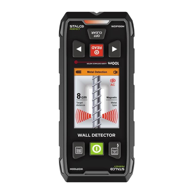 Nástenný detektor multifunkčný WDP100M - 100m STALCO S058198001