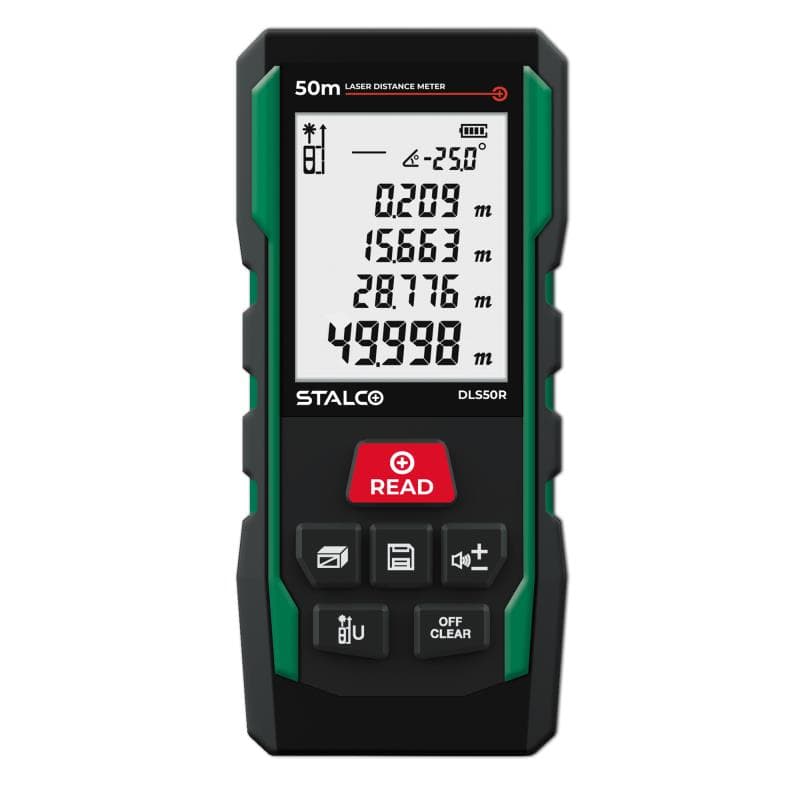 Laserový merač vzdialenosti DLS50R - 50m STALCO S058297002