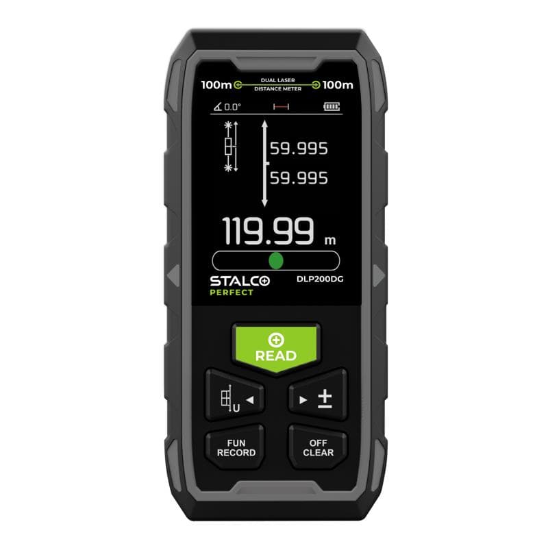 Laserový merač vzdialenosti duálny DLP200DG - 2x100m STALCO S058298004