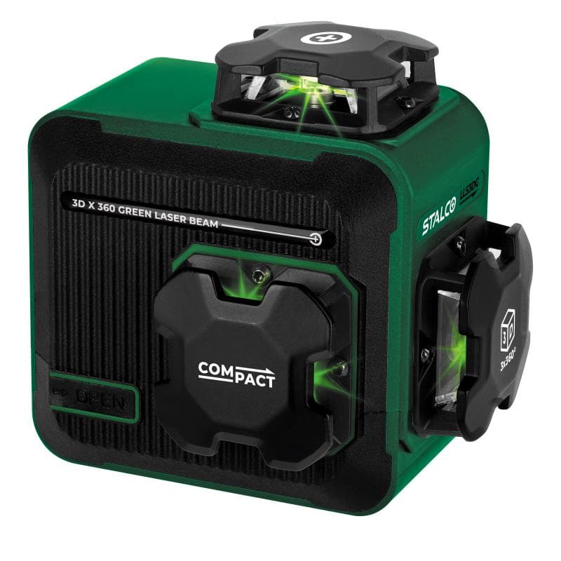 Krížový samonivelačný laser 3D LLS3DG zelený STALCO S058597004