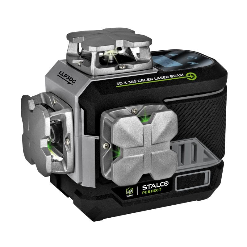 Krížový samonivelačný laser 3D LLP3DG zelený STALCO S058598010 1