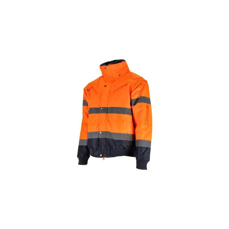 Zateplená bunda BOMBER 3v1 oranžová M 1