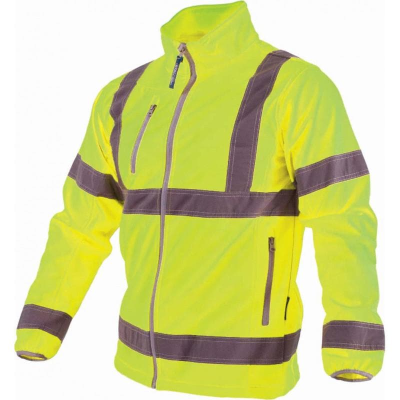 Reflexná softshellová bunda NEON - XL žltá
