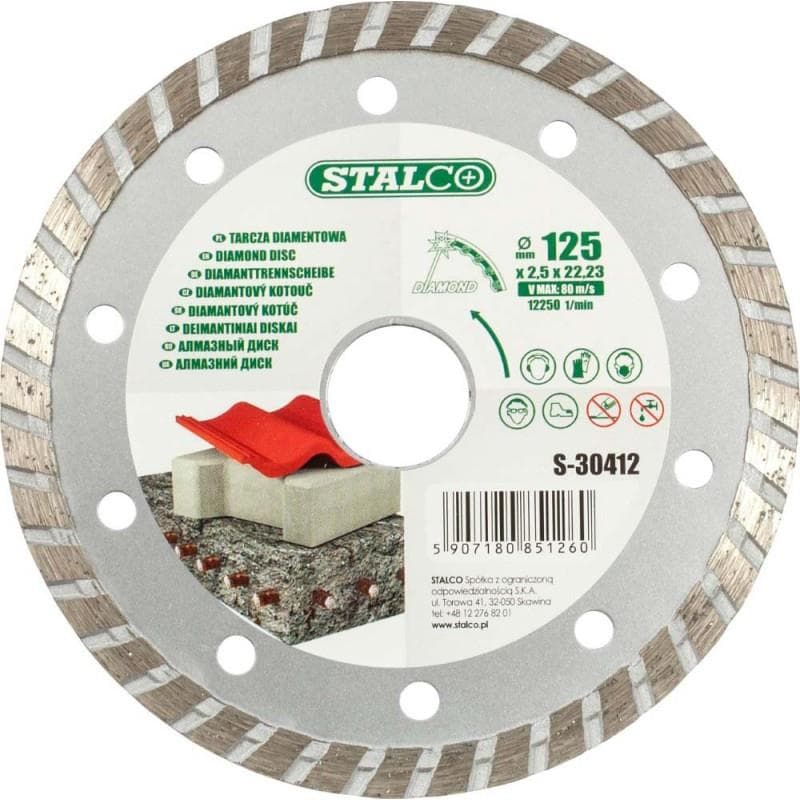 Diamantový kotúč turbo Ø125 x 2,0 x 22,23 mm 1/50/100 - S-30412