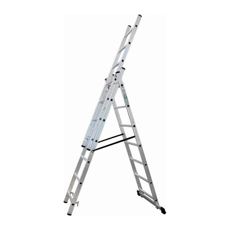 Rebrík priemyselný 150kg 3 diely x 7 priečok, 9,5 kg, 3436 mm 1/20 - S-40551 1