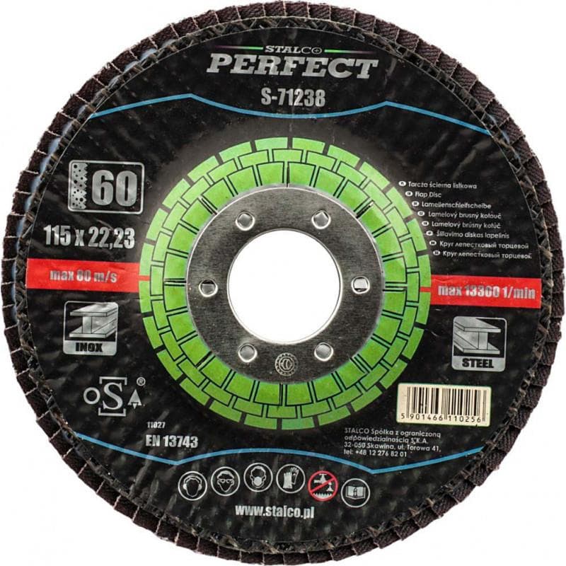 Kotúč brúsný listkový Ø 115 x 22, 23 mm, G80, zirkón 5/10/120 - S-71241