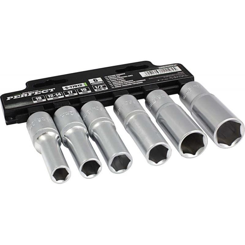 Sada nádstavcov 1/2" 1/2", 10 - 19 mm, dlhé, 6 prvkov 1/8/32 - S-77012 1