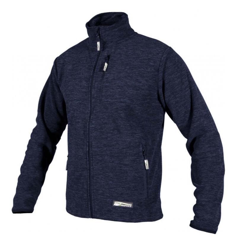 Flisová mikina pánska XL tmavomodrá melange 1/10 - S-78333 1