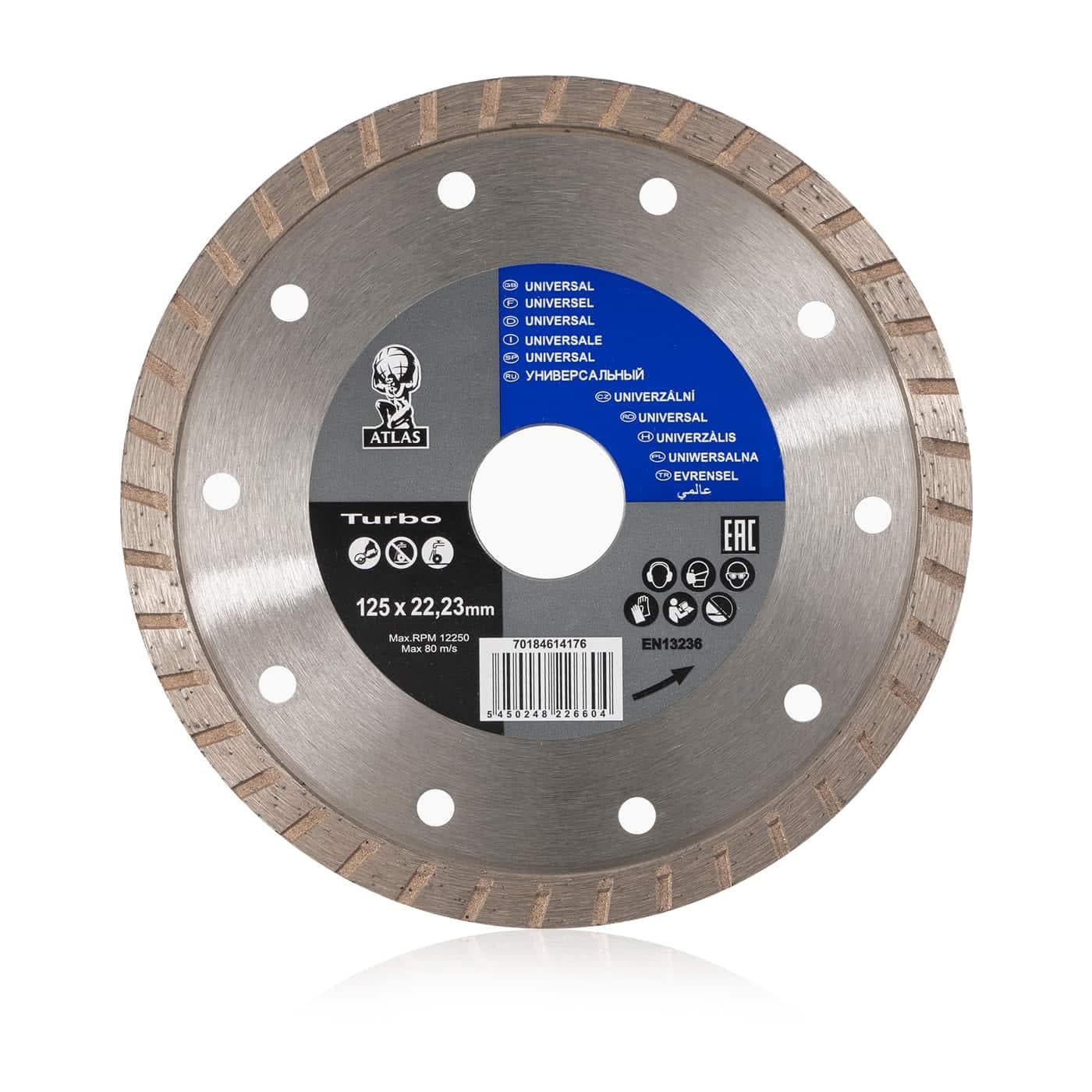 Atlas 916 diamantový kotúč turbo 115 x 2,2 x 22,23mm 1
