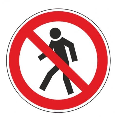 Bezpečnostná tabuľka - Nevstupuj do pracovného priestoru!