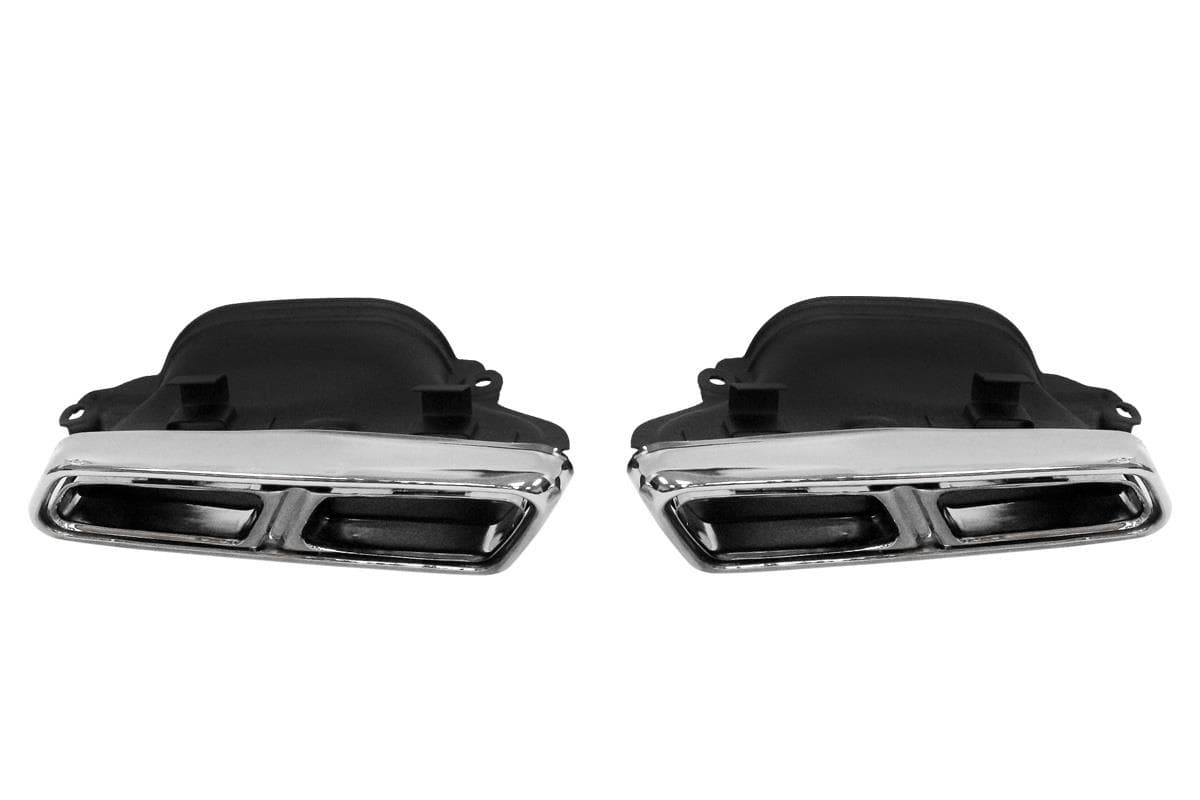 Koncovka výfuku 285x80mm vstup 97x160mm Mercedes W212 Leštená