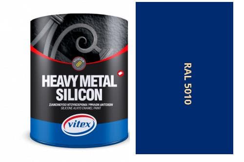 Vitex Heavy Metal Silikon - Alkydová Farba Na Kov Ral 5010 Enziánovo Modrá 750ml