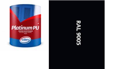 Vitex Platinum - Farba Na Drevo A Kov Saténová Ral 9005 Čierna 0,75L