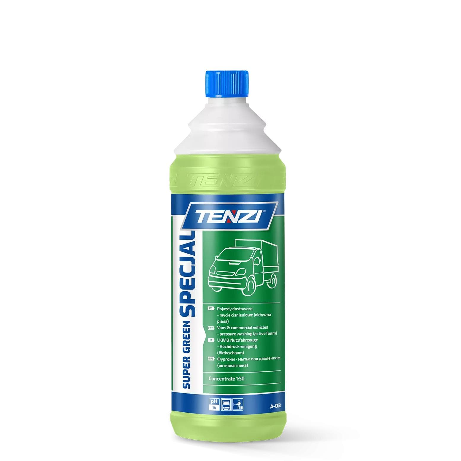TENZI Super Green Specjal - Čistiaci prostriedok pre nákladné autá, autobusy a poľnohospodárske stroje 1L WAA003A001AD000 1
