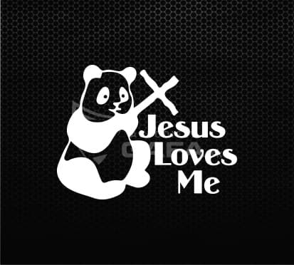 Nálepka - Jesus loves me - NALEPKA130 1