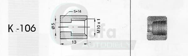 Koncovka brzdového potrubia - K106 1