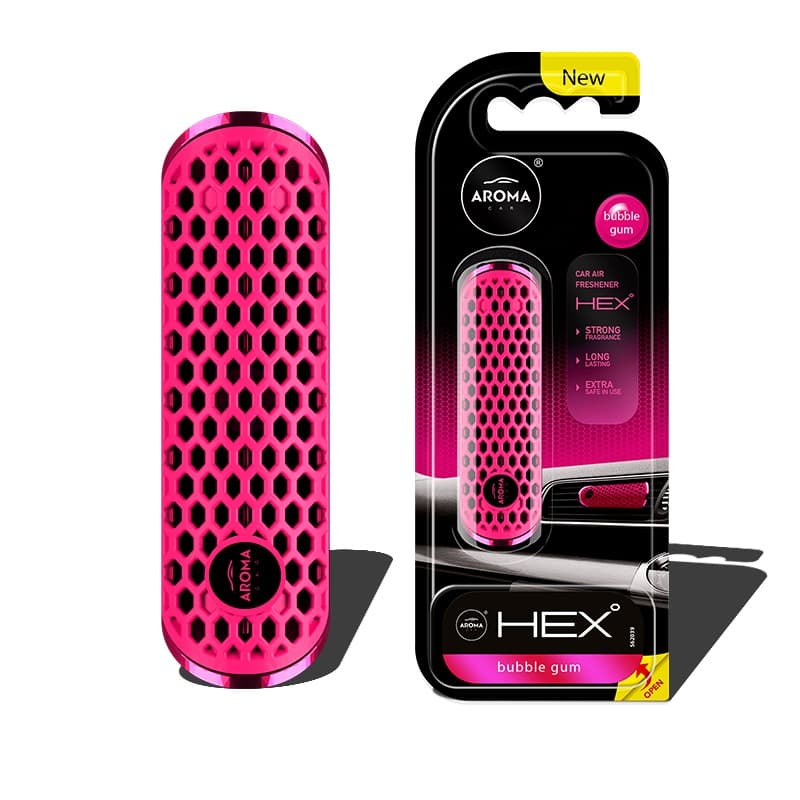 Osviežovač vzduchu AROMA CAR FANCY SHAPES POLYMER HEX Bubble Gum 1