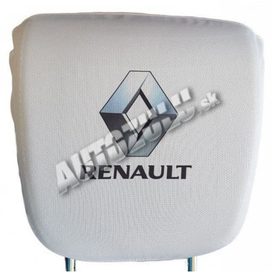 Poťah na hlavovú opierku-biela Renault 2 ks 1
