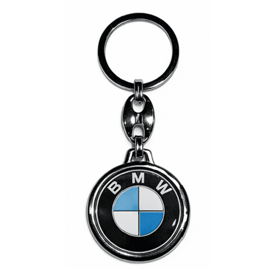 Kľúčenka živicová BMW okrúhla čierna