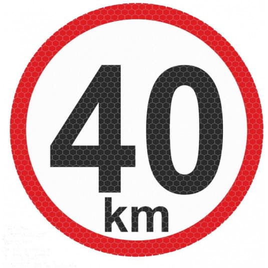 Samolepka reflexná malá - 40km 1