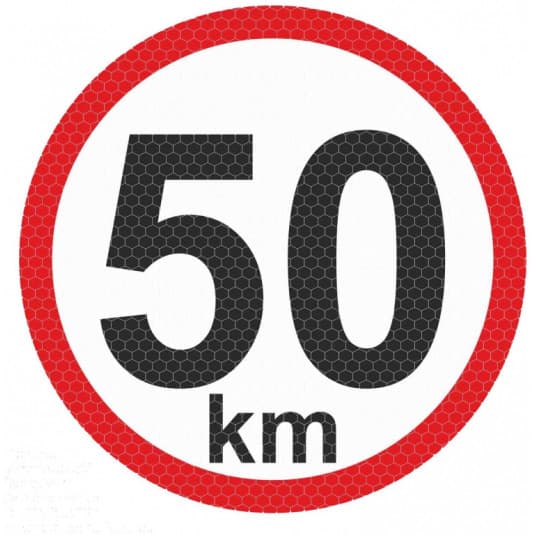 Samolepka reflexná malá - 50km