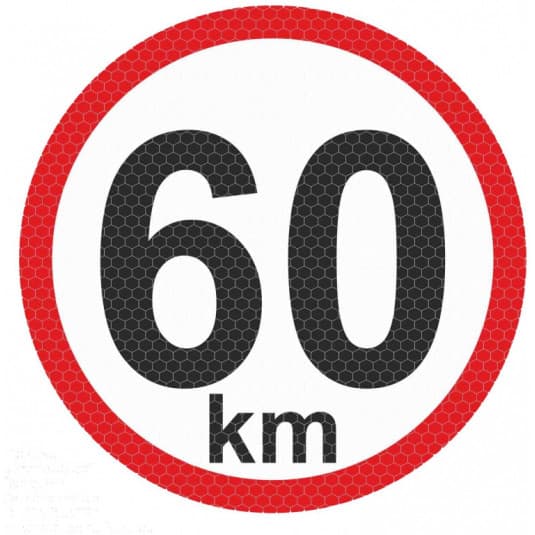 Samolepka reflexná malá - 60km