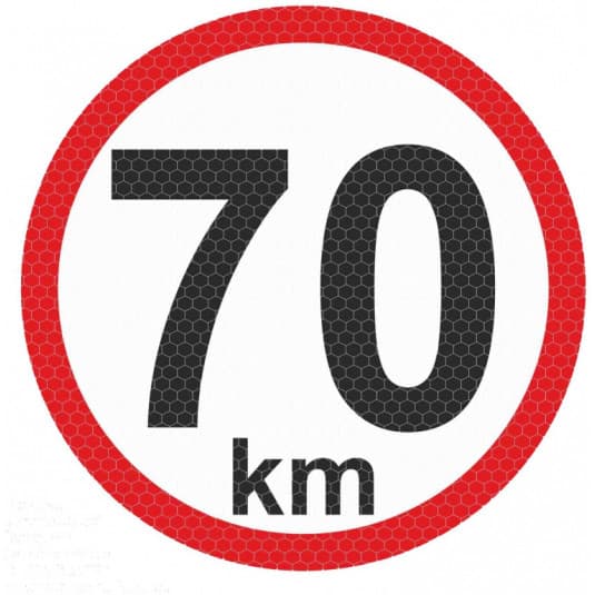 Samolepka reflexná malá - 70km