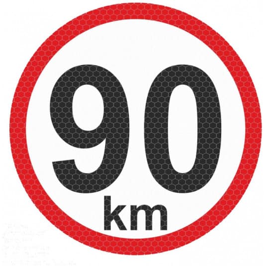 Samolepka reflexná malá - 90km