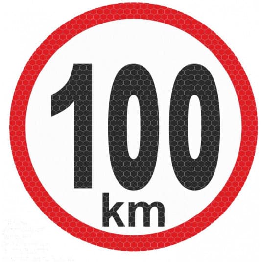 Samolepka reflexná malá - 100km 1
