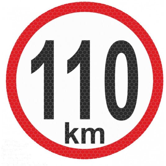 Samolepka reflexná malá - 110km 1