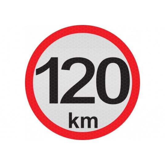Samolepka reflexná malá - 120km 1