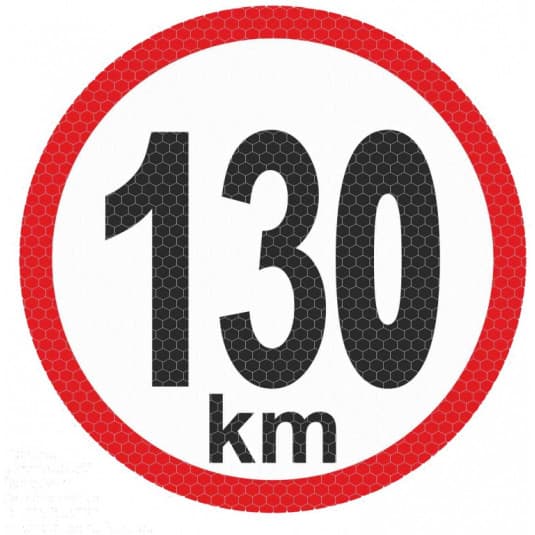 Samolepka reflexná malá - 130km 1