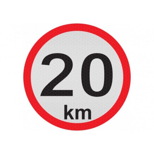 Samolepka reflexná veľká - 20km