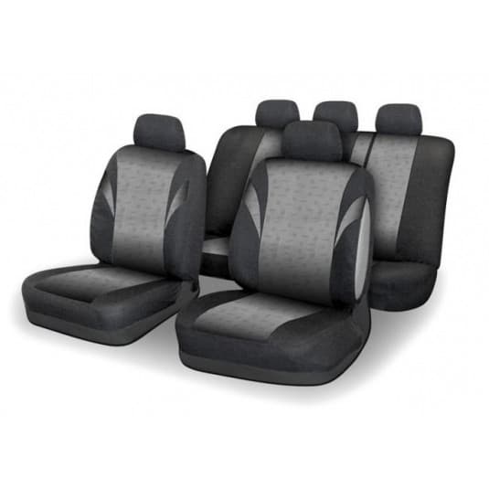 Poťahy sedadiel sada 9ks POLY šede AIRBAG 1
