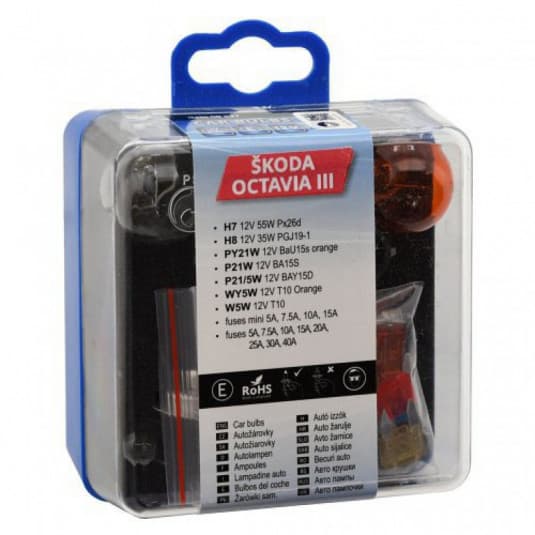Autožiarovky servisná sada ŠKODA OCTAVIA III H7+H8 1