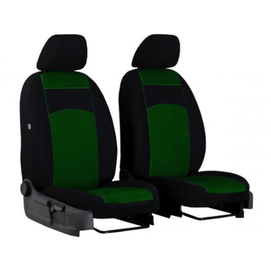 Predné autopoťahy Tuning 1+1 100% zelené 2ks 1