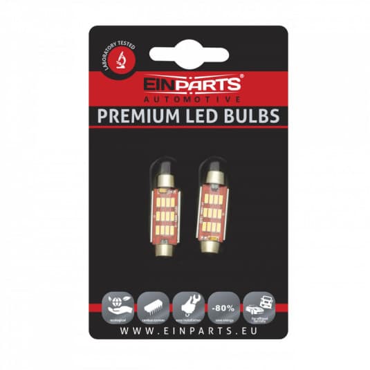 C10W LED žiarovka (12 x SMD 4014) 42 mm 6000k canbus 1
