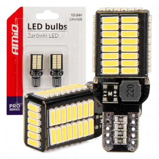 LED žiarovky CANBUS PRO series T15e W16W 54x4014 SMD White 12V/24V 1