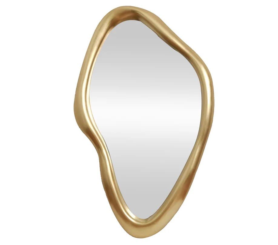 Estila Glamour atypické zlaté nástenné zrkadlo Selene s organickým rámom 150 cm 1