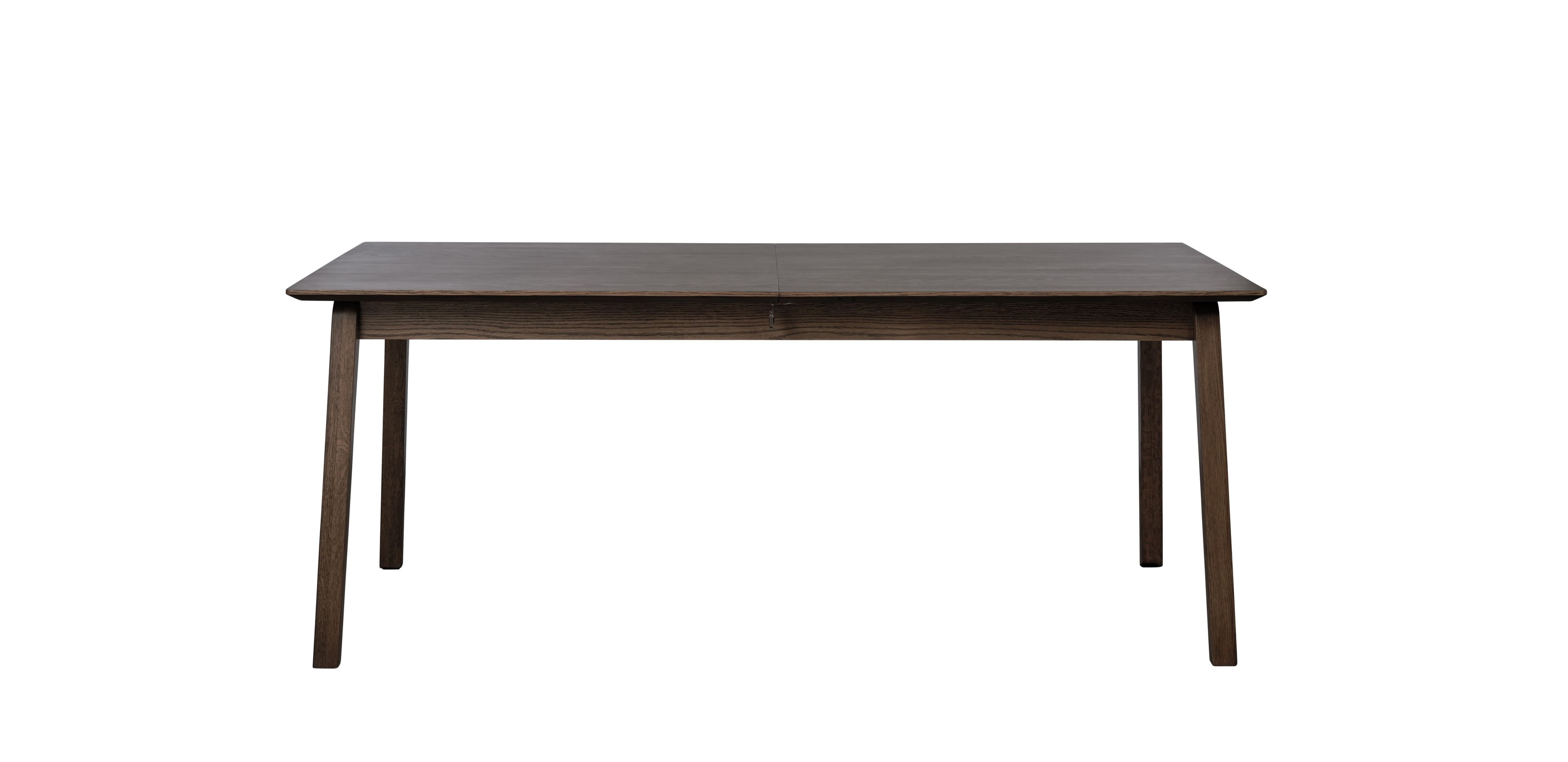 Estila Moderný obdĺžnikový rozkladací jedálenský stôl Arken v čokoládovej hnedej farbe s prírodnou kresbou letokruhov 190-290 cm