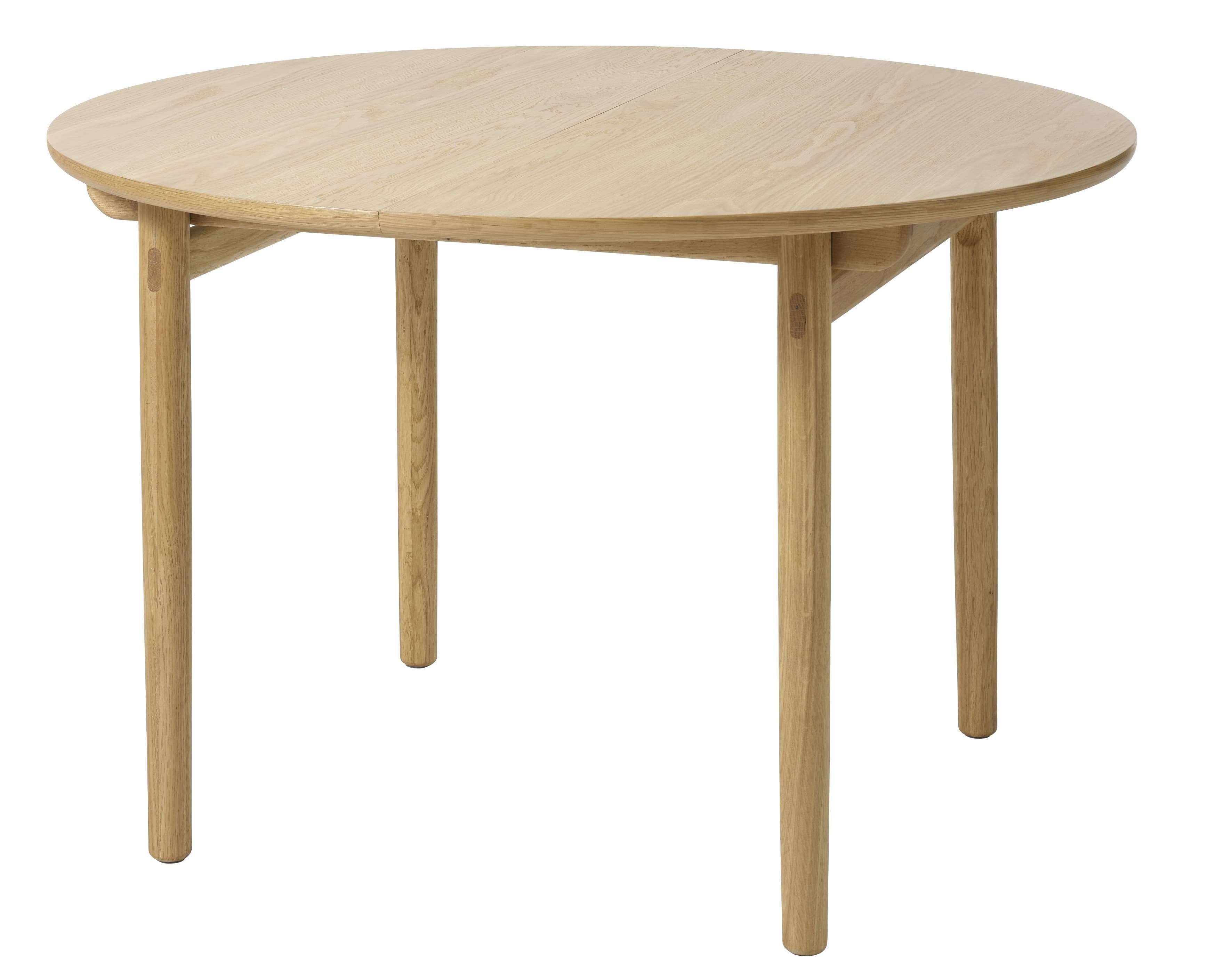 Estila Luxusný škandinávsky okrúhly rozkladací jedálenský stôl Roskilde z dubového dreva v svetlej hnedej farbe 120-210 cm 1