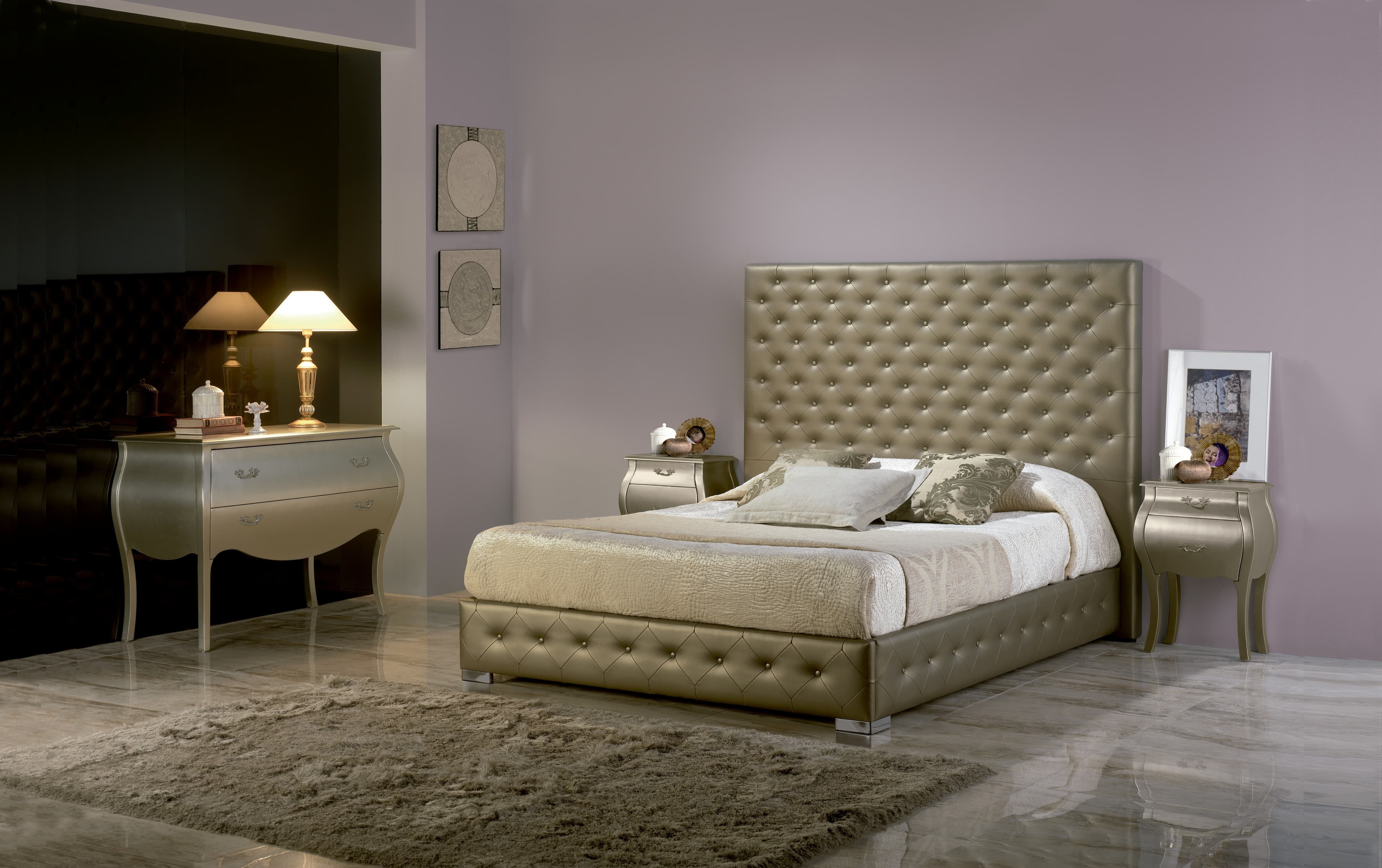 Estila Moderná čalúnená posteľ Leonor s chesterfield prešívaním 150-180cm