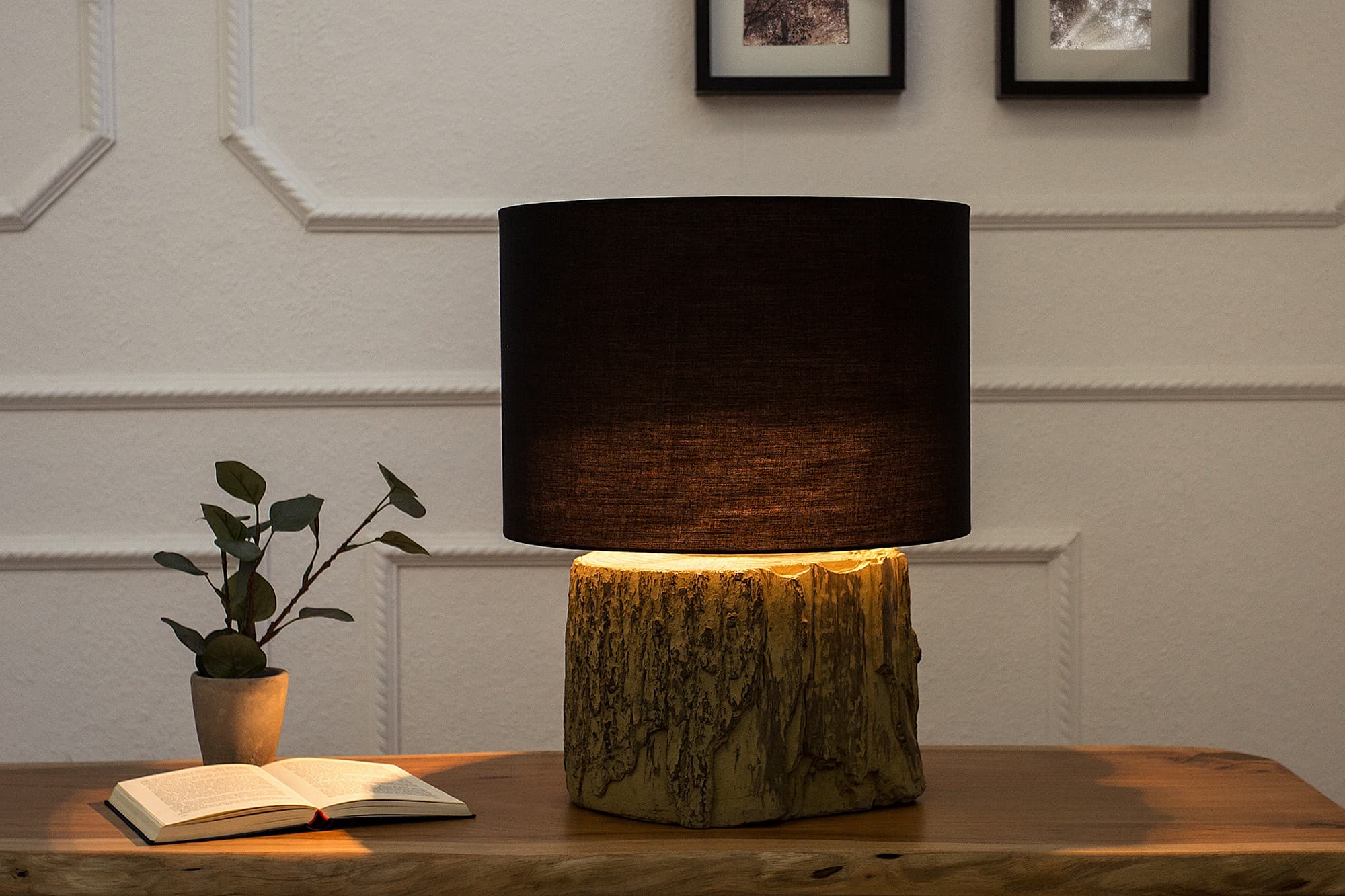 Estila Dizajnová originálna stolná lampa Tara 40cm čierna 1