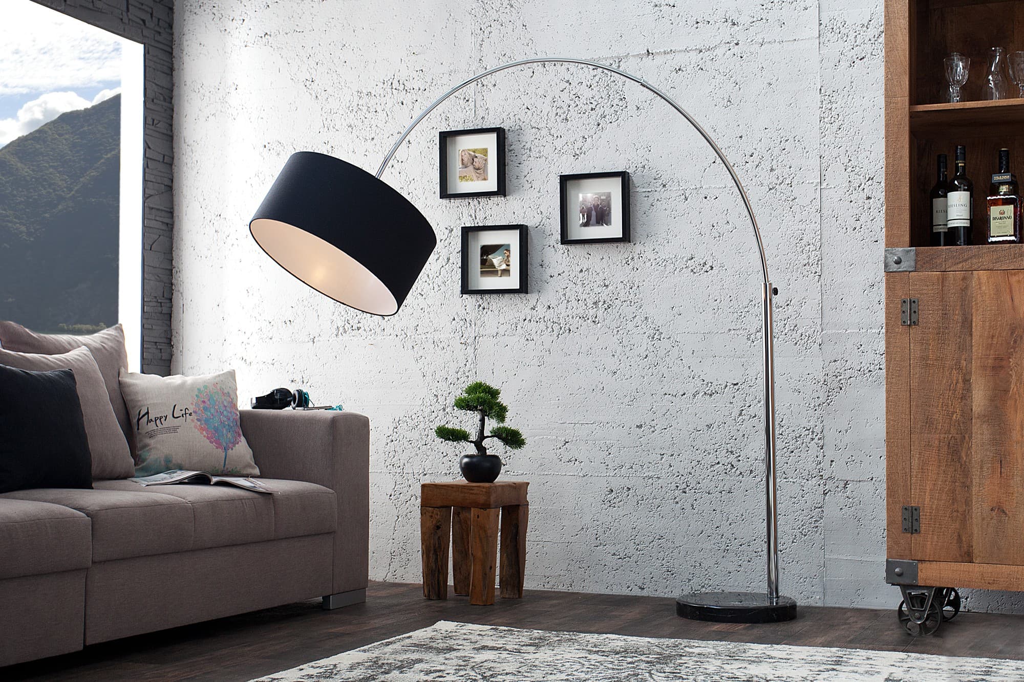 Estila Luxusná štýlová stojaca lampa Big Bow čierna 1